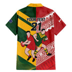 Australia-Tonga Rugby Pacific Custom Family Matching Mermaid Dress and Hawaiian Shirt The Kangaroos and Mate Ma'a Tonga