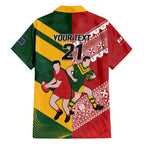 Australia-Tonga Rugby Pacific Custom Family Matching Tank Maxi Dress and Hawaiian Shirt The Kangaroos and Mate Ma'a Tonga