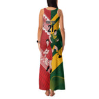 Australia-Tonga Rugby Pacific Custom Family Matching Tank Maxi Dress and Hawaiian Shirt The Kangaroos and Mate Ma'a Tonga