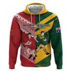 Australia-Tonga Rugby Pacific Custom Hoodie The Kangaroos and Mate Ma'a Tonga
