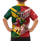 Australia-Tonga Rugby Pacific Custom Kid Hawaiian Shirt The Kangaroos and Mate Ma'a Tonga
