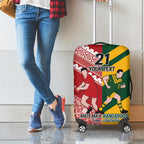 Australia-Tonga Rugby Pacific Custom Luggage Cover The Kangaroos and Mate Ma'a Tonga