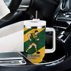 Australia-Tonga Rugby Pacific Custom Tumbler With Handle The Kangaroos and Mate Ma'a Tonga
