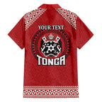 Tonga Rugby XIII Custom Hawaiian Shirt Mate Ma'a Tonga with Ngatu Pattern