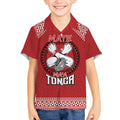 Tonga Rugby XIII Custom Kid Hawaiian Shirt Mate Ma'a Tonga with Ngatu Pattern