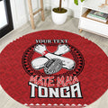 Tonga Rugby XIII Custom Round Carpet Mate Ma'a Tonga with Ngatu Pattern
