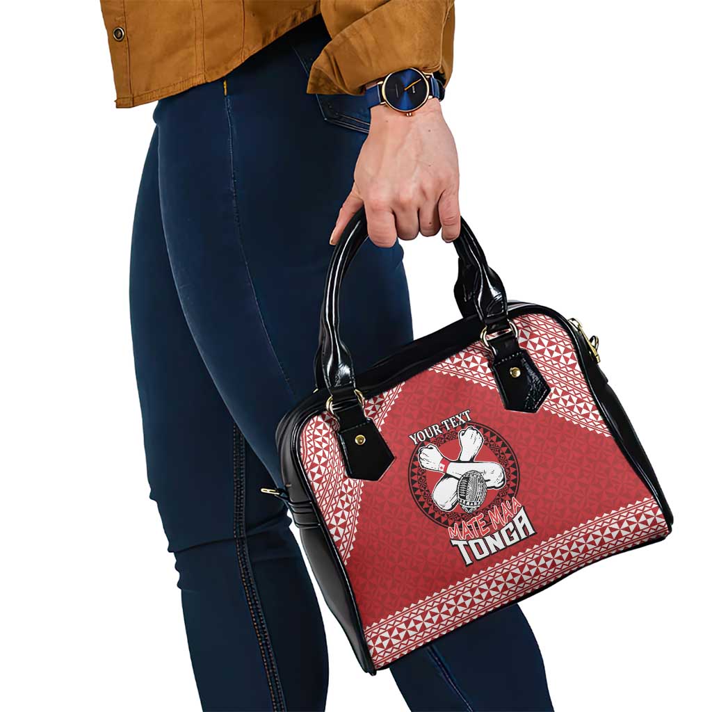 Tonga Rugby XIII Custom Shoulder Handbag Mate Ma'a Tonga with Ngatu Pattern