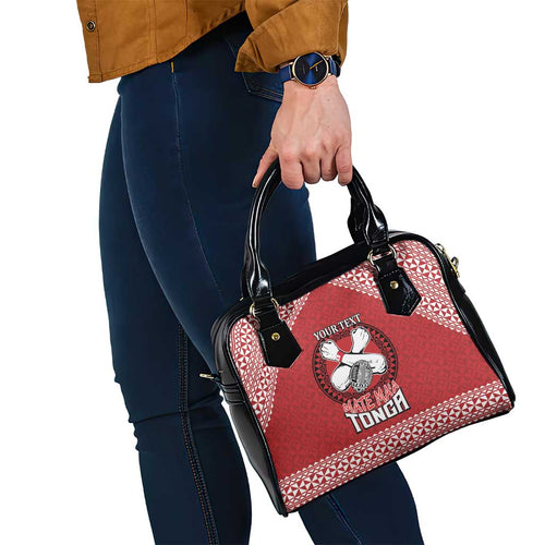 Tonga Rugby XIII Custom Shoulder Handbag Mate Ma'a Tonga with Ngatu Pattern