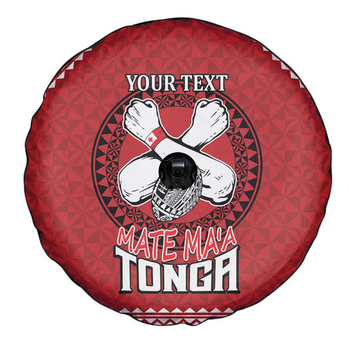 Tonga Rugby XIII Custom Spare Tire Cover Mate Ma'a Tonga with Ngatu Pattern