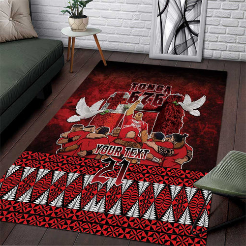 Custom Tonga 676 Haʻamonga ʻa Maui Area Rug Tongan Sipi Tau Unique Dance