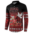 Custom Tonga 676 Haʻamonga ʻa Maui Button Sweatshirt Tongan Sipi Tau Unique Dance
