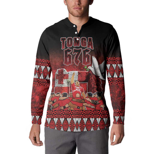 Custom Tonga 676 Haʻamonga ʻa Maui Button Sweatshirt Tongan Sipi Tau Unique Dance