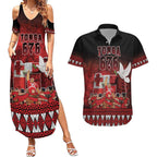Custom Tonga 676 Haʻamonga ʻa Maui Couples Matching Summer Maxi Dress and Hawaiian Shirt Tongan Sipi Tau Unique Dance