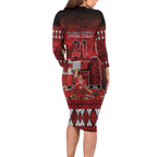 Custom Tonga 676 Haʻamonga ʻa Maui Family Matching Long Sleeve Bodycon Dress and Hawaiian Shirt Tongan Sipi Tau Unique Dance