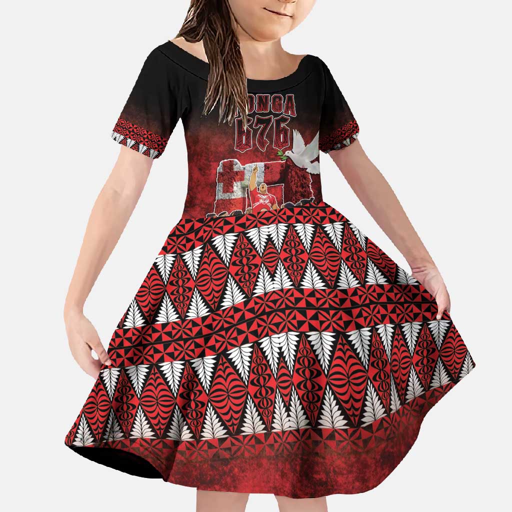 Custom Tonga 676 Haʻamonga ʻa Maui Family Matching Off Shoulder Maxi Dress and Hawaiian Shirt Tongan Sipi Tau Unique Dance