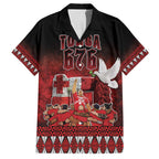 Custom Tonga 676 Haʻamonga ʻa Maui Family Matching Off Shoulder Short Dress and Hawaiian Shirt Tongan Sipi Tau Unique Dance
