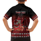 Custom Tonga 676 Haʻamonga ʻa Maui Family Matching Puletasi and Hawaiian Shirt Tongan Sipi Tau Unique Dance