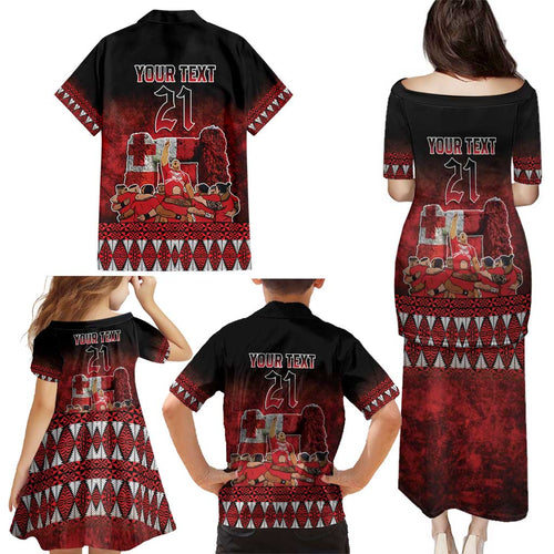 Custom Tonga 676 Haʻamonga ʻa Maui Family Matching Puletasi and Hawaiian Shirt Tongan Sipi Tau Unique Dance