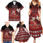 Custom Tonga 676 Haʻamonga ʻa Maui Family Matching Summer Maxi Dress and Hawaiian Shirt Tongan Sipi Tau Unique Dance