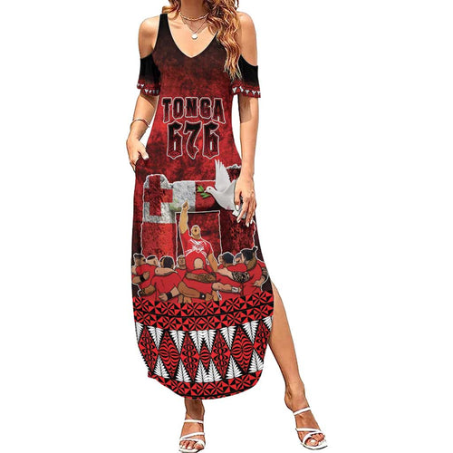 Custom Tonga 676 Haʻamonga ʻa Maui Family Matching Summer Maxi Dress and Hawaiian Shirt Tongan Sipi Tau Unique Dance