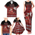 Custom Tonga 676 Haʻamonga ʻa Maui Family Matching Tank Maxi Dress and Hawaiian Shirt Tongan Sipi Tau Unique Dance