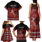 Custom Tonga 676 Haʻamonga ʻa Maui Family Matching Tank Maxi Dress and Hawaiian Shirt Tongan Sipi Tau Unique Dance