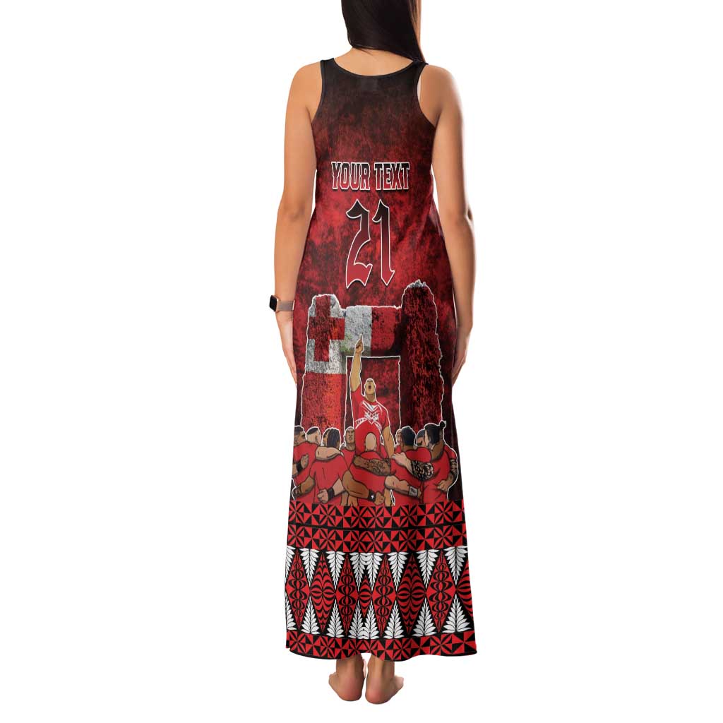 Custom Tonga 676 Haʻamonga ʻa Maui Family Matching Tank Maxi Dress and Hawaiian Shirt Tongan Sipi Tau Unique Dance