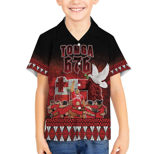 Custom Tonga 676 Haʻamonga ʻa Maui Family Matching Tank Maxi Dress and Hawaiian Shirt Tongan Sipi Tau Unique Dance