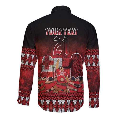 Custom Tonga 676 Haʻamonga ʻa Maui Long Sleeve Button Shirt Tongan Sipi Tau Unique Dance