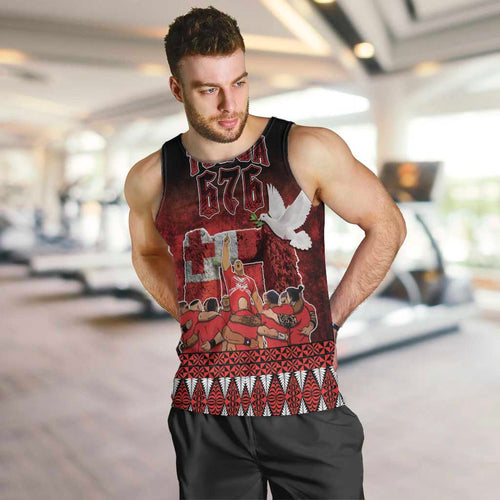Custom Tonga 676 Haʻamonga ʻa Maui Men Tank Top Tongan Sipi Tau Unique Dance