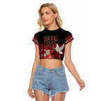 Custom Tonga 676 Haʻamonga ʻa Maui Raglan Cropped T Shirt Tongan Sipi Tau Unique Dance