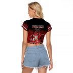 Custom Tonga 676 Haʻamonga ʻa Maui Raglan Cropped T Shirt Tongan Sipi Tau Unique Dance