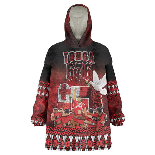 Custom Tonga 676 Haʻamonga ʻa Maui Wearable Blanket Hoodie Tongan Sipi Tau Unique Dance