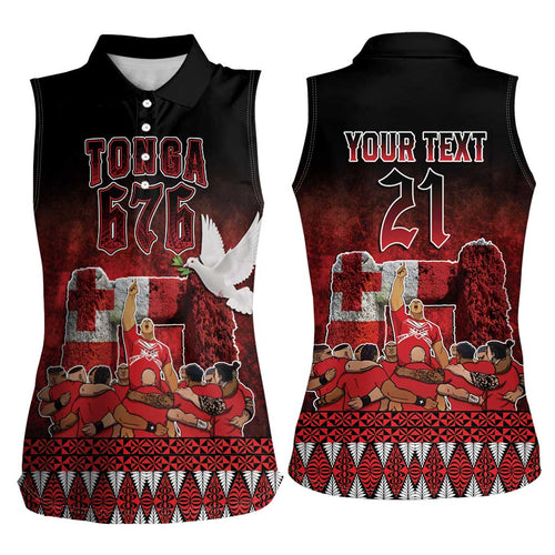 Custom Tonga 676 Haʻamonga ʻa Maui Women Sleeveless Polo Shirt Tongan Sipi Tau Unique Dance