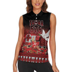 Custom Tonga 676 Haʻamonga ʻa Maui Women Sleeveless Polo Shirt Tongan Sipi Tau Unique Dance