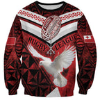 Custom Tonga XIII Rugby Tribal Tattoo Sweatshirt Mate Ma'a Tonga Kupesi Ngatu Grunge Style
