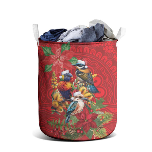 Aussie Native Bird Laundry Basket Aboriginal Inspired Christmas - Aussie Hoodie