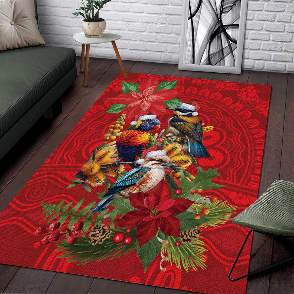 Aussie Native Bird Area Rug Aboriginal Inspired Christmas - Aussie Hoodie