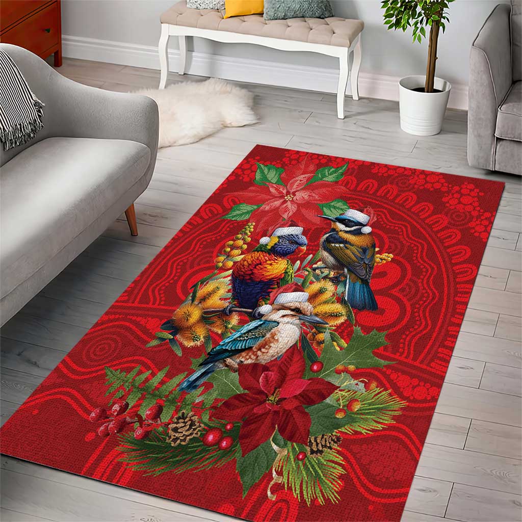 Aussie Native Bird Area Rug Aboriginal Inspired Christmas - Aussie Hoodie