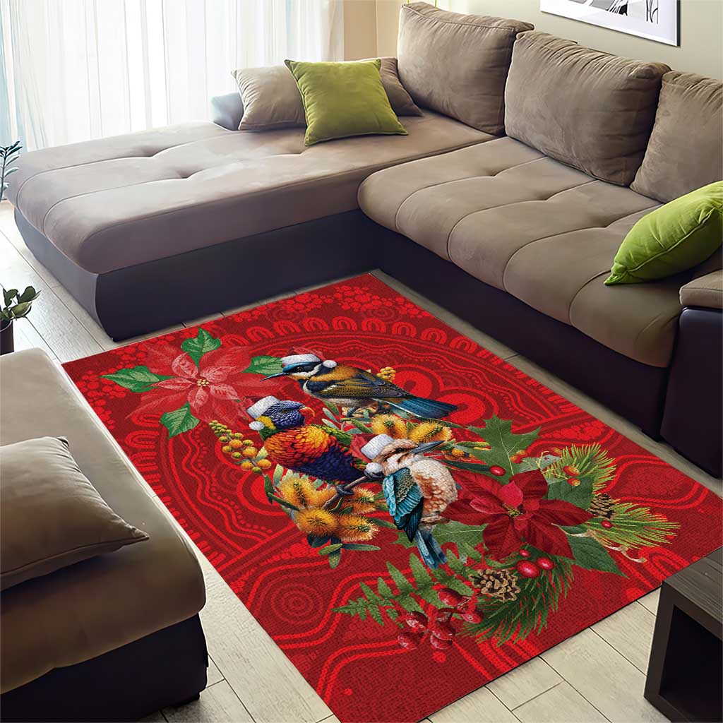 Aussie Native Bird Area Rug Aboriginal Inspired Christmas - Aussie Hoodie