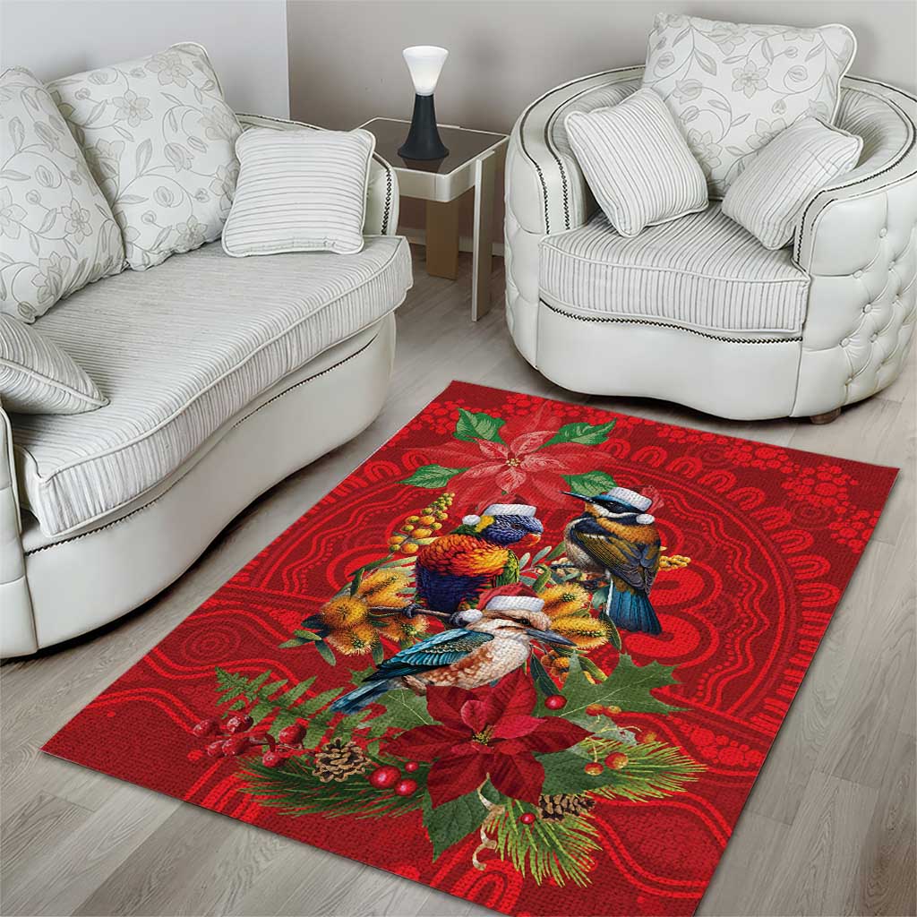 Aussie Native Bird Area Rug Aboriginal Inspired Christmas - Aussie Hoodie