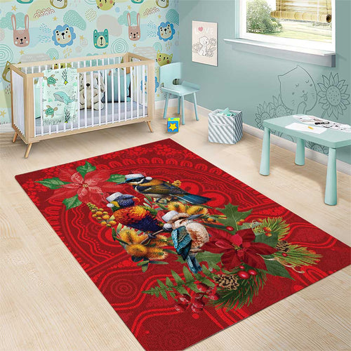 Aussie Native Bird Area Rug Aboriginal Inspired Christmas - Aussie Hoodie