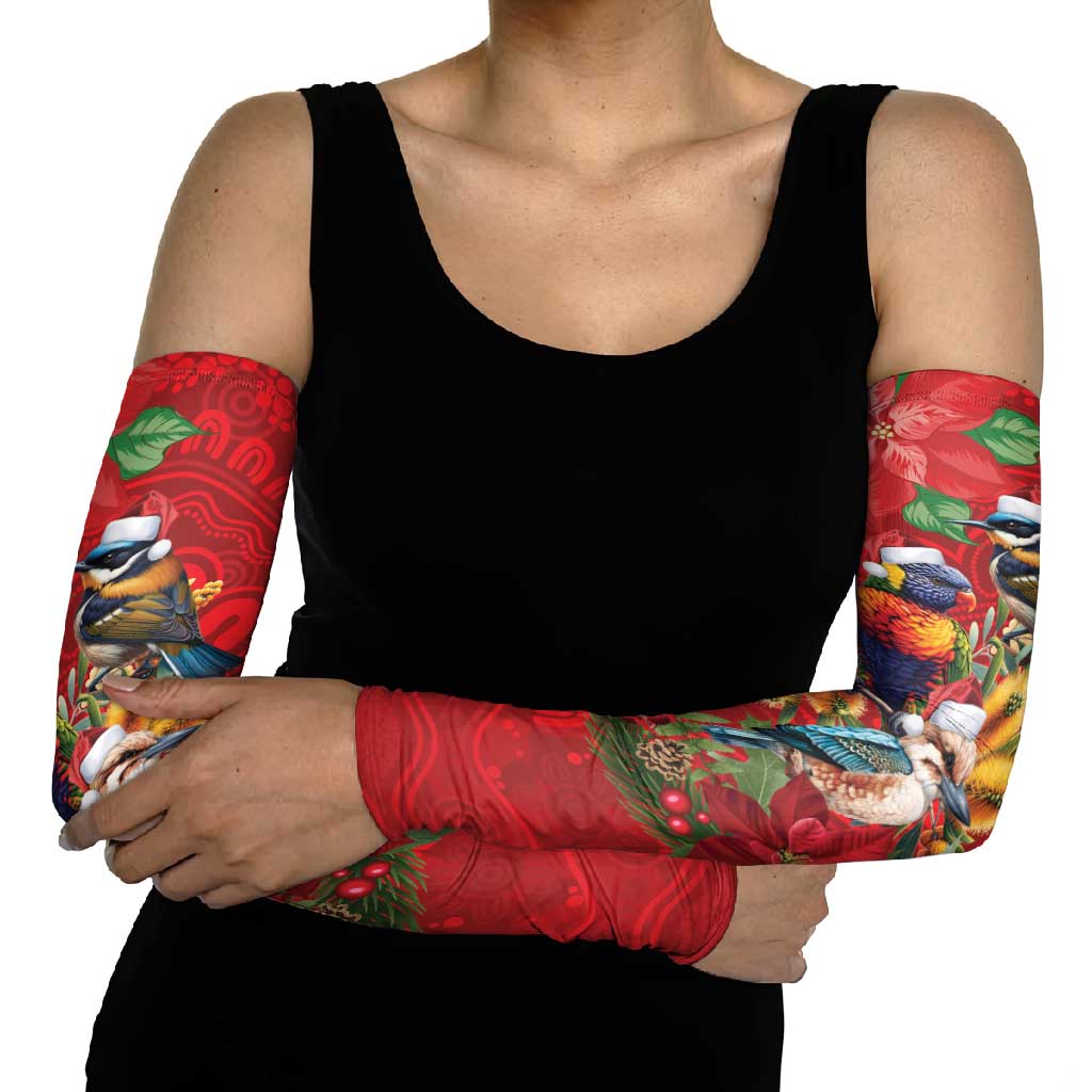 Aussie Native Bird Arm Sleeves Aboriginal Inspired Christmas - Aussie Hoodie