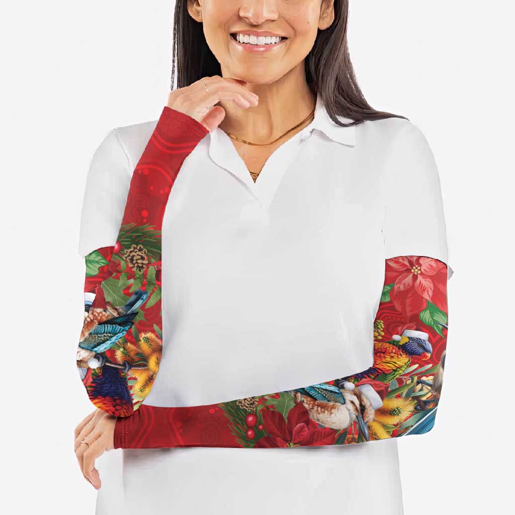 Aussie Native Bird Arm Sleeves Aboriginal Inspired Christmas - Aussie Hoodie