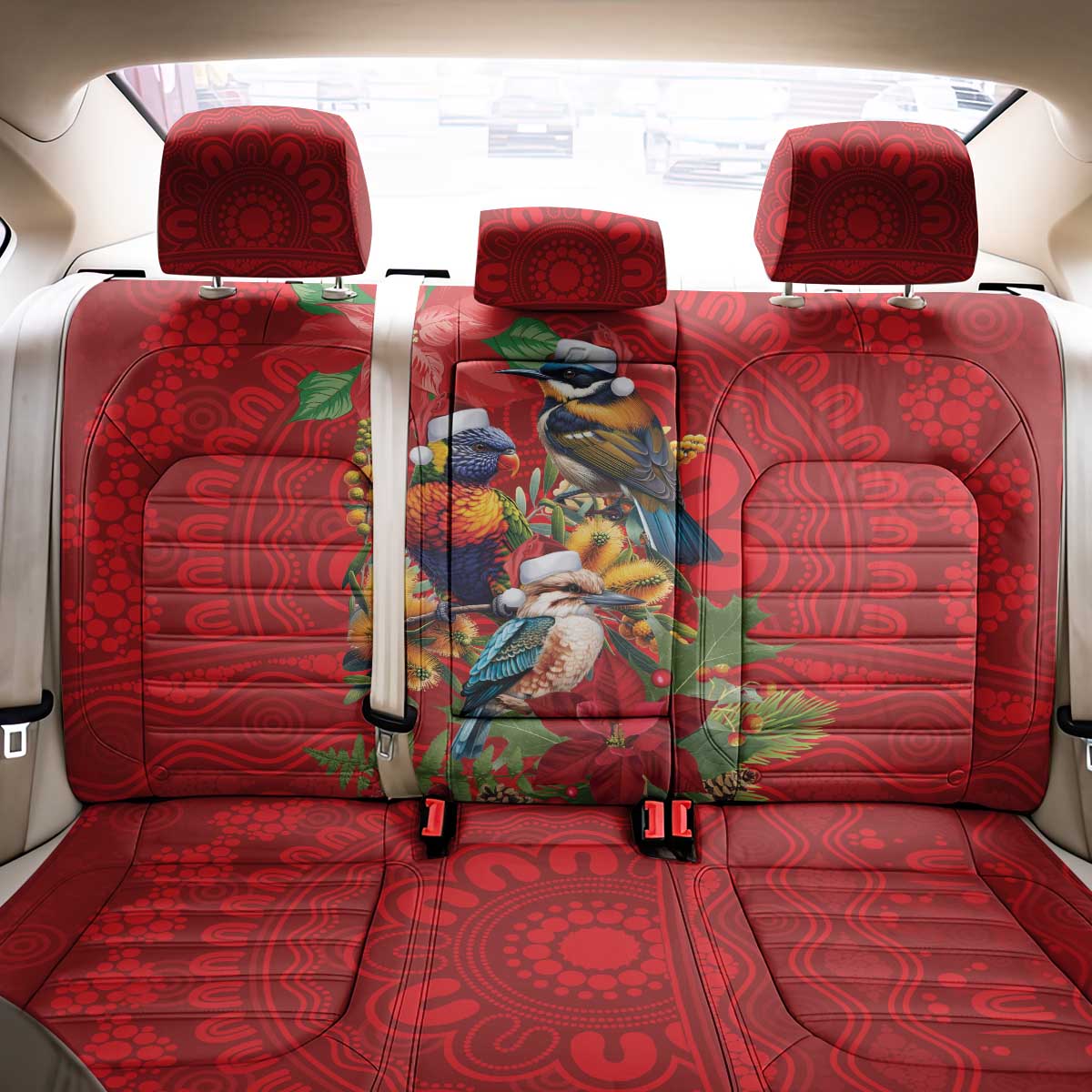 Aussie Native Bird Back Car Seat Cover Aboriginal Inspired Christmas - Aussie Hoodie