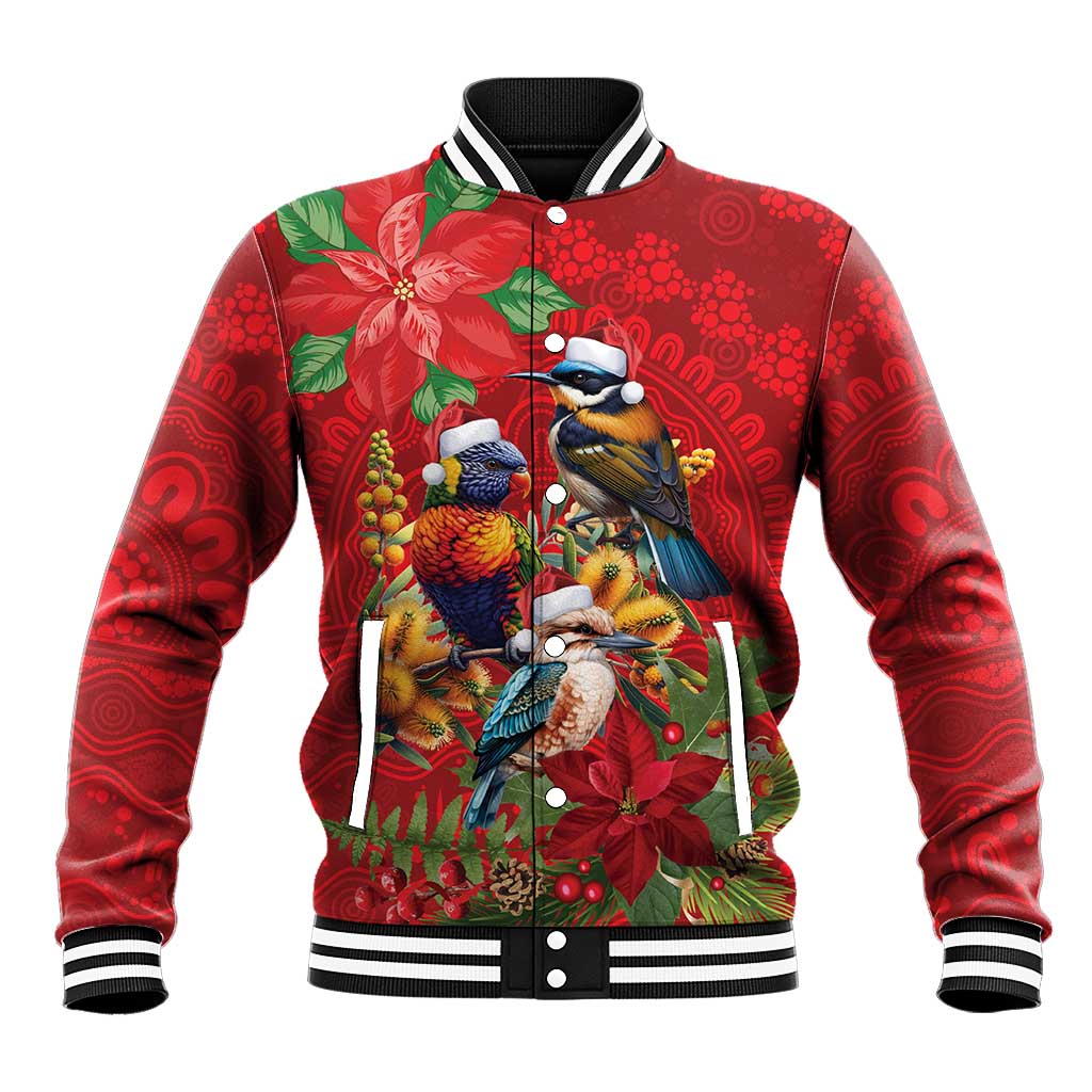 Aussie Native Bird Baseball Jacket Aboriginal Inspired Christmas - Aussie Hoodie