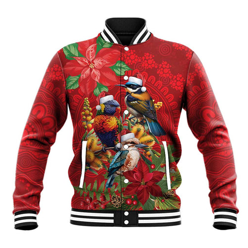 Aussie Native Bird Baseball Jacket Aboriginal Inspired Christmas - Aussie Hoodie