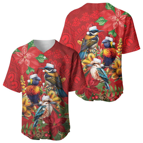 Aussie Native Bird Baseball Jersey Aboriginal Inspired Christmas - Aussie Hoodie
