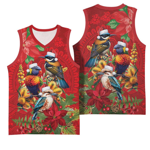 Aussie Native Bird Basketball Jersey Aboriginal Inspired Christmas - Aussie Hoodie