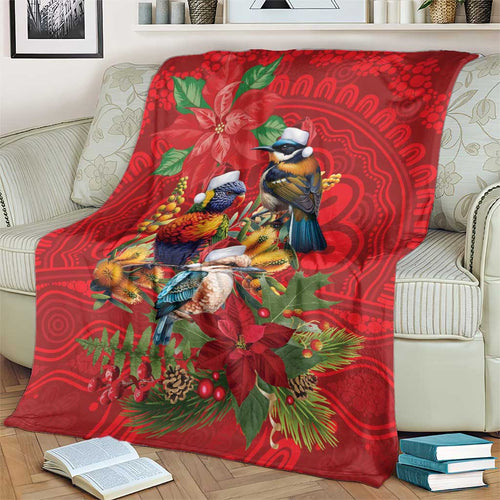 Aussie Native Bird Blanket Aboriginal Inspired Christmas - Aussie Hoodie